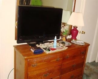 dresser with flat screen tv