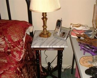 Marble Top Bedside Table