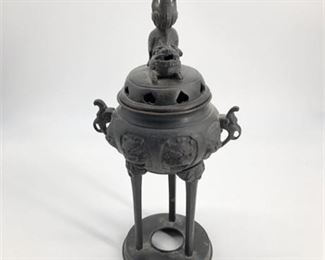 Lot 289
Antique Chinese Iron Foo Dog Incense Burner