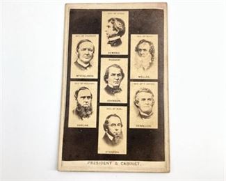 Lot 346
Antique 1865 President And Cabinet Card