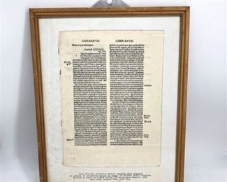 Lot 371
1495 Page Written By St. Gergorius Magnus