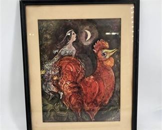Lot 384
Marc Chagall, Large Rooster Framed Print