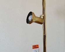 Mid Century Modern 3-Arm Adjustable Brass Bullet Floor Lamp