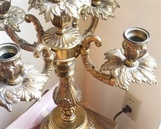 Brass candelabra