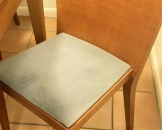 Close up.of dining room chairs, 4 available