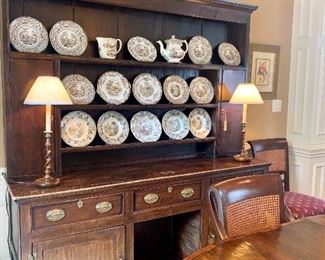 antique (c. 1760) Welsh stepback cupboard