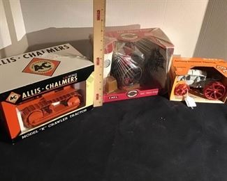 3 Model Tractors by ERTL Allis Chalmers and Vintage Engines