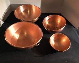 4 Copper Pots