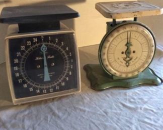 Avocado Like Green Retro Scale and Sears Kitchen Scale