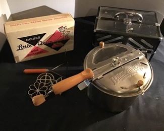 Bissell Sweeper in Case and Cookie Cutters