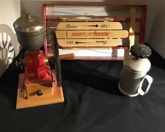 Coffee Grinder Radio Flyer and Cookie Press