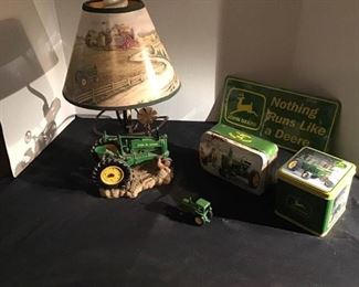John Deere Lamp and Miscellaneous Items