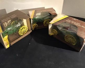 Set of 3 John Deere Tractors