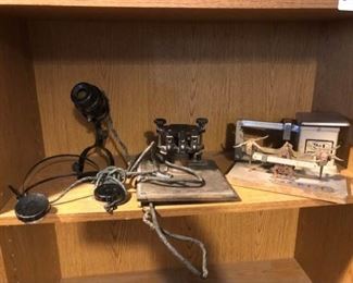 Vintage Scales Headphones and Microphone