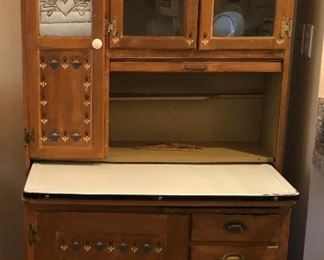 Antique Wood/Metal Shelf Pantry