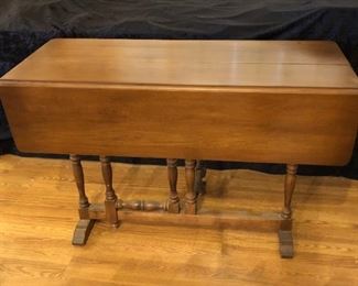 48" x 10" Drop Leaf Console Table, Partially Open
