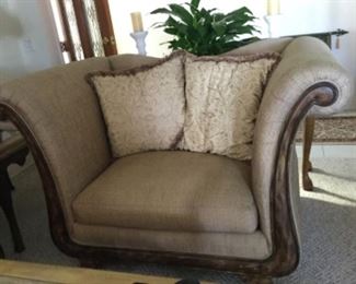 Matching chair with sleigh sides