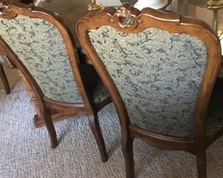 Back of chairs with attention to detail