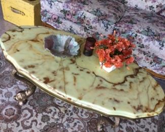 Marble top of coffee table