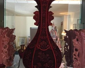 Cinnabar vase