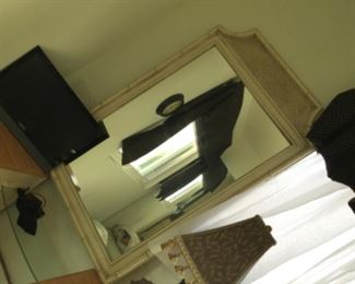 Mirror with caned top