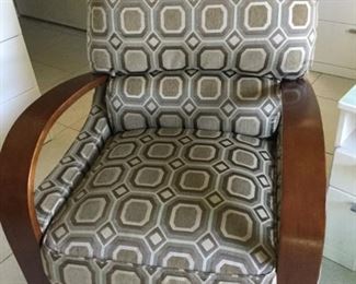 Patterned upholstery recliner chair