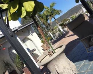 Urn shale fiber planter, one of six available 