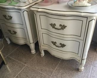 Pair french provencial night stands