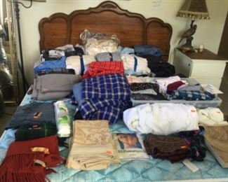 Sheets, blankets, etc.