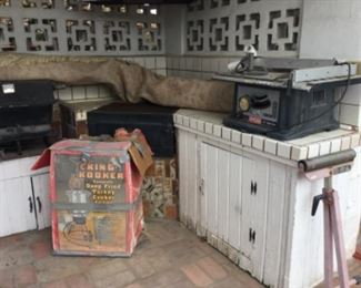 Turkey fryer, table saw