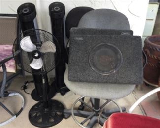 Speakers, fans,