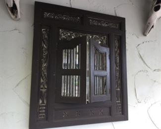 Wall decor shuttered mirror