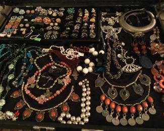 Clip earrings, necklaces, fashion rings, jewelry