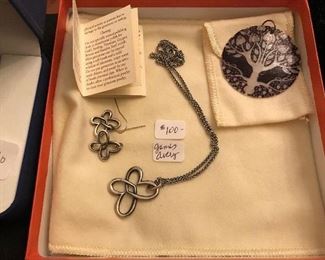 James Avery Necklace and earring set in box