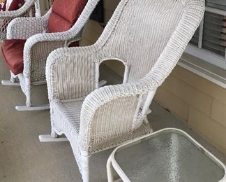 faux wicker front porch furniture set