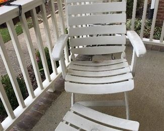 Patio chair and ottoman