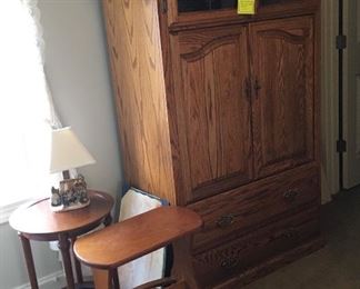 Small tables and entertainment center cabinet