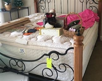 King size bed with mattresses