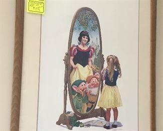 Framed Disney art