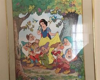 Framed Disney art
