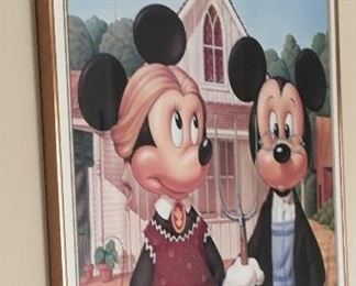 Framed Disney art