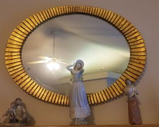 This mirror is beautiful another unusual item.