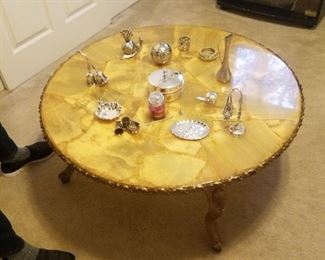 Mexico Mid-century  Onyx coffee table.  Very nice.