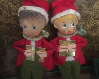 Vintage Elf Carolers