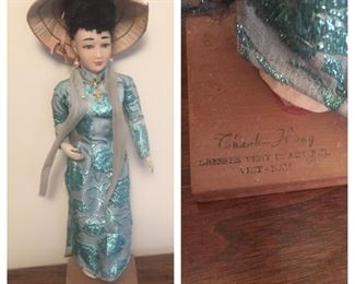 Handmade Vietnamese Doll Advertisement for ladies Dresses(Ao-dai)