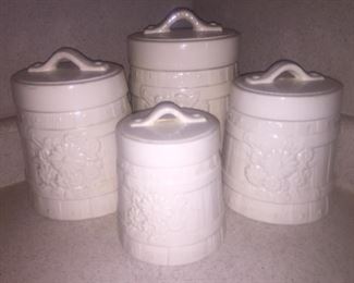 Ceramic Daisy Canister Set