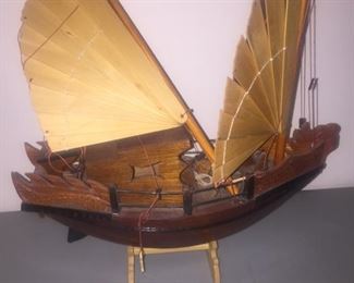 Vintage Vietnamese Boat Model