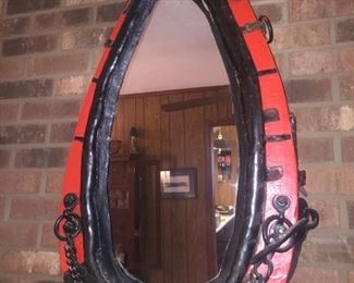 Antique German Horse Collar Mirror