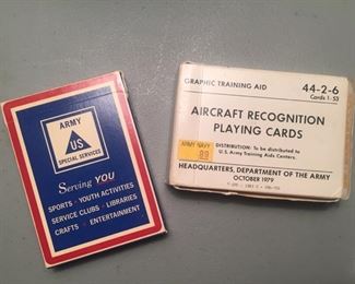 US Army Playing Cards/Aircraft Recognition Cards
