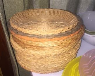 Vintage Bamboo Paper Plate Holders